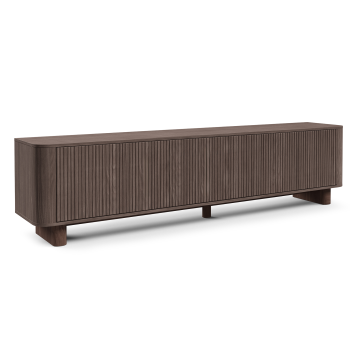 Modernes Möbelset Misterio Premium TV-Lowboard 180 cm und Kommode 4D Nussbaum Lincoln