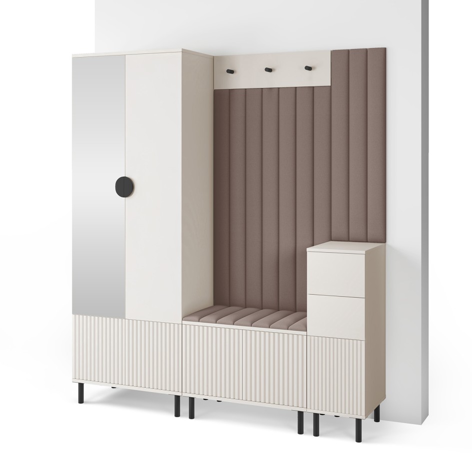 Garderoba Ritmo frezowana Trinity 05 wersja 7 beżowy Cashmere
