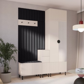 Moderne und funktionale gefräste Garderobe Ritmo Version 8 Trinity 16