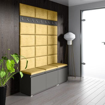 Garderobe LEON aus Trinity 18 Stoff, graphit