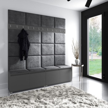 HELLO Kleiderschrank aus Trinity 15 Stoff, graphit