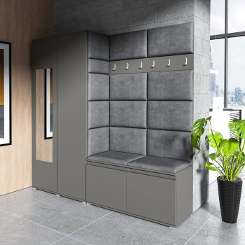Garderobe CLEO aus Trinity 15 Stoff, graphit