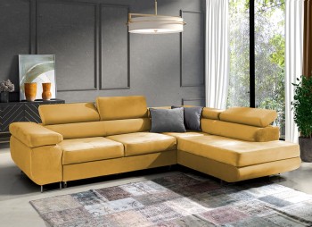 Ecksofa in L-Form Mediolan Eckcouch mit Schlaffunktion Kronos 11