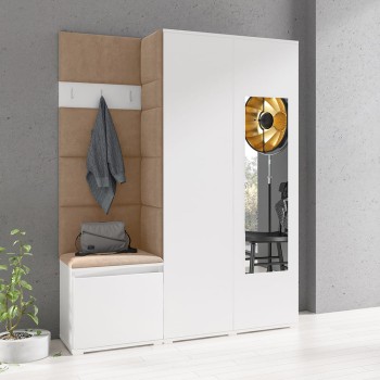 Garderobe HARRY aus Trinity 4 Stoff, weiß