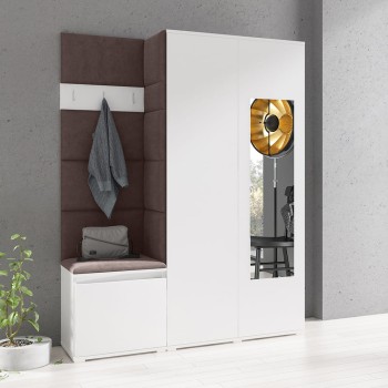 Garderobe HARRY aus Trinity 8 Stoff, weiß