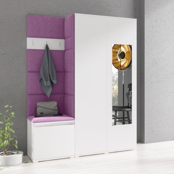 Kleiderschrank HARRY aus Trinity 11 Stoff, weiß