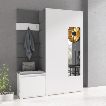 Kleiderschrank HARRY aus Stoff Trinity 15, weiß