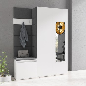 Garderobe HARRY aus Trinity 16 Stoff, weiß