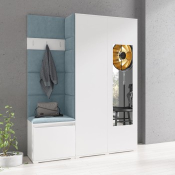 Kleiderschrank HARRY aus Stoff Trinity 22, weiß