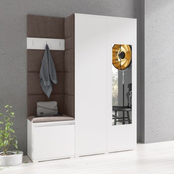 Kleiderschrank HARRY aus Stoff Trinity 6, weiß