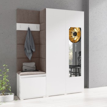 Kleiderschrank HARRY aus Stoff Trinity 5, weiß