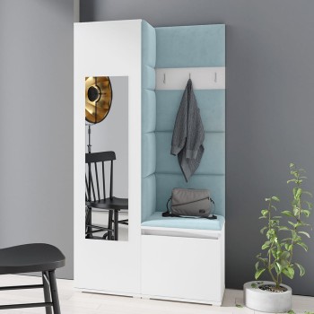IGA-Garderobe aus dem Stoff Trinity 22, weiß