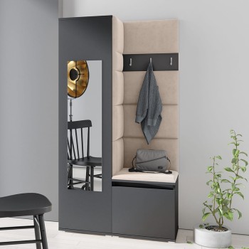 IGA-Garderobe aus dem Stoff Trinity 2, graphit