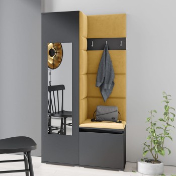 IGA-Garderobe aus dem Stoff Trinity 18, graphit