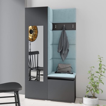 IGA-Garderobe aus dem Stoff Trinity 22, graphit