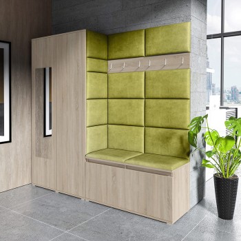 Kleiderschrank CLEO in Stoff Trinity 12, Eiche Sonoma