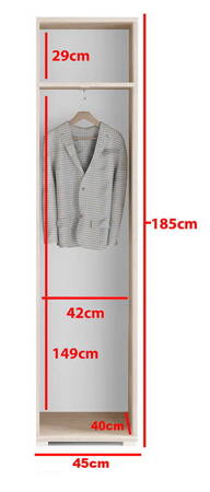 Kleiderschrank MORGAN, Stoff trinity 01,weiß