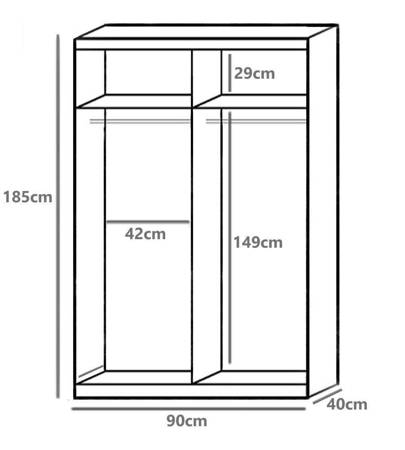 Kleiderschrank Molly Sonoma eiche mit Spiegel Polsterplatten Schuhschrank Trinity 14