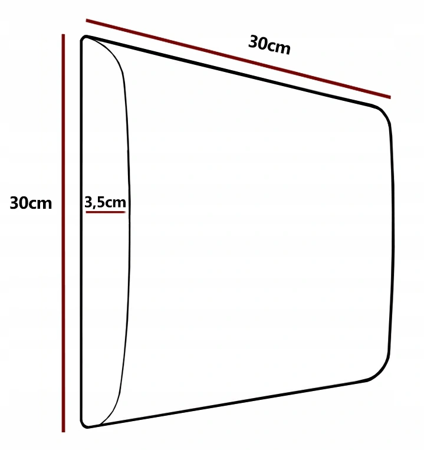 Polsterpaneel Lilian Cayenne 1117 30x30x3,5