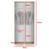 Kleiderschrank HARLEM, Stoff trinity 02, graphit