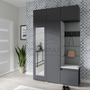 Kleiderschrank KENT, Stoff Trinity 14, graphit