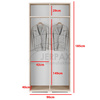 Kleiderschrank Graphit Jakob mit Spiegel Polsterplatten Schuhschrank Trinity 10