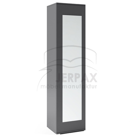 Moderner Kleiderschrank Rio Graphit mit Spiegel Schuhschrank Trinity  21