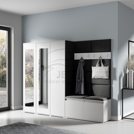 Kleiderschrank MORGAN, Stoff trinity 16,weiß