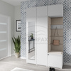 Kleiderschrank KENT, Stoff Trinity 02, weiß 