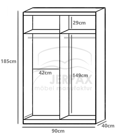 Kleiderschrank Molly Sonoma eiche mit Spiegel Polsterplatten Schuhschrank Trinity 15