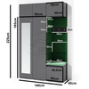 Kleiderschrank KENT, Stoff Trinity 16, graphit