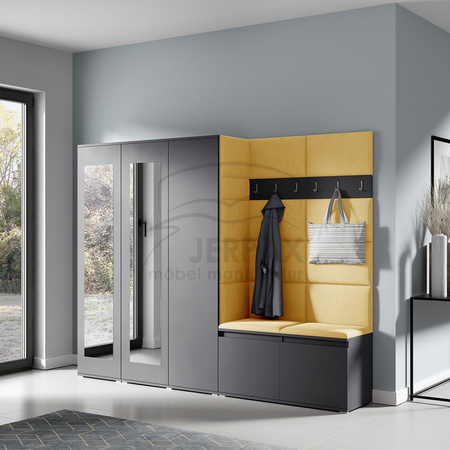 Kleiderschrank MORGAN, Stoff trinity 18,graphit