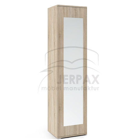 Moderner Kleiderschrank Rio Sonoma Eiche mit Spiegel Schuhschrank Trinity  01