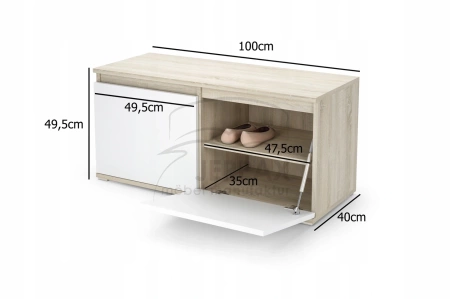 Kleiderschrank Luxore, Stoff Trinity 03, Graphit