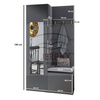 Moderner Kleiderschrank Rio Sonoma Eiche mit Spiegel Schuhschrank Trinity  03