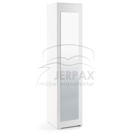 Moderner Kleiderschrank Rio Weiß mit Spiegel Schuhschrank Trinity  02