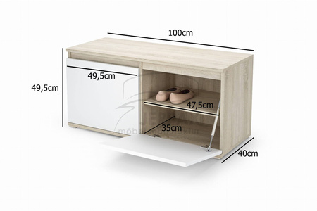 Kleiderschrank HARLEM, Stoff trinity 02, sonoma