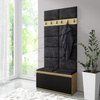 Kleiderschrank SIENA aus dem Stoff Trinity 16, artisan/schwarz