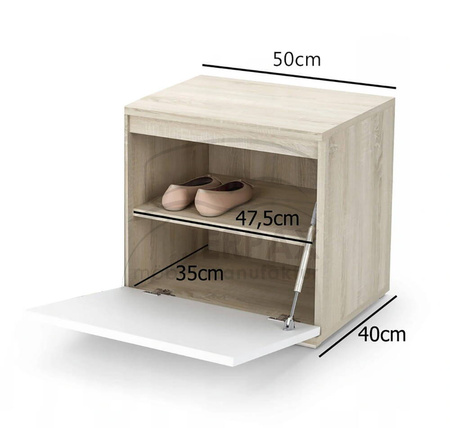 Kleiderschrank KENT, Stoff Trinity 15, sonoma