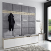 Moderner Garderoben-Set JOKER Wandregal Trinity 16 Sonoma eiche