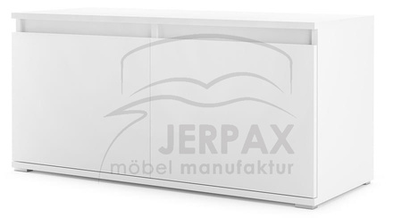 Garderoben-Set Florenz Kleiderschrank mit Spiegel Polsterplatten Schuhschrank Trinity 08 Weiß