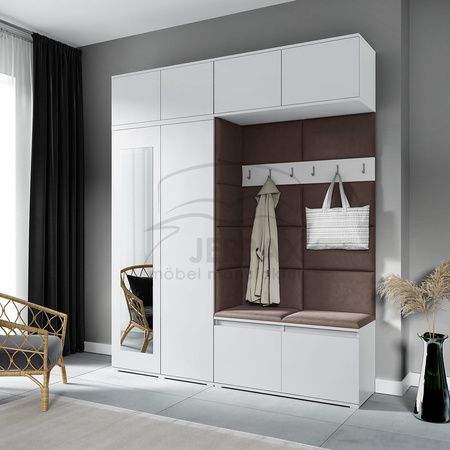 Kleiderschrank HARLEM, Stoff trinity 08, weiß