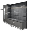 Kleiderschrank Molly Weiß mit Spiegel Polsterplatten Schuhschrank Trinity 13