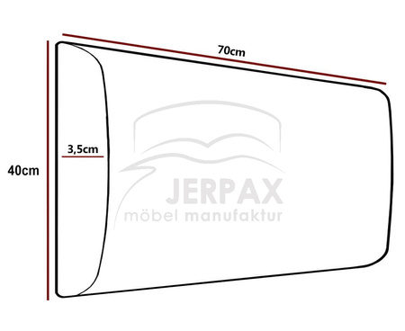 Polsterpaneel Lilian Velutto 18 70x40