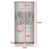Kleiderschrank HARLEM, Stoff trinity 07, graphit