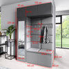 Graphit ARNO-Kleiderschrank aus Trinity 22-Stoff
