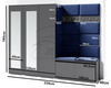 Kleiderschrank MORGAN, Stoff trinity 28,weiß