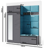 Garderobe LISSABON mit Schuhschrank, Trinity 02, graphit