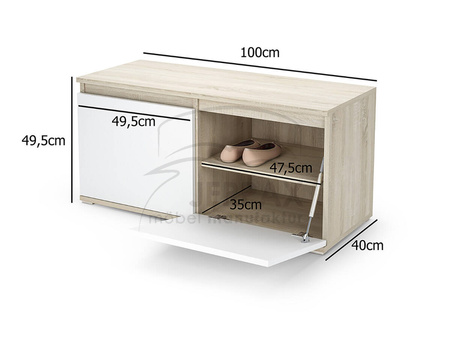 Graphit ARNO-Kleiderschrank aus Trinity 23-Stoff