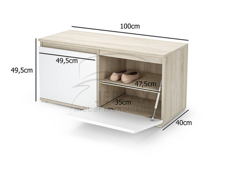 weiß ARNO-Kleiderschrank aus Trinity 22-Stoff
